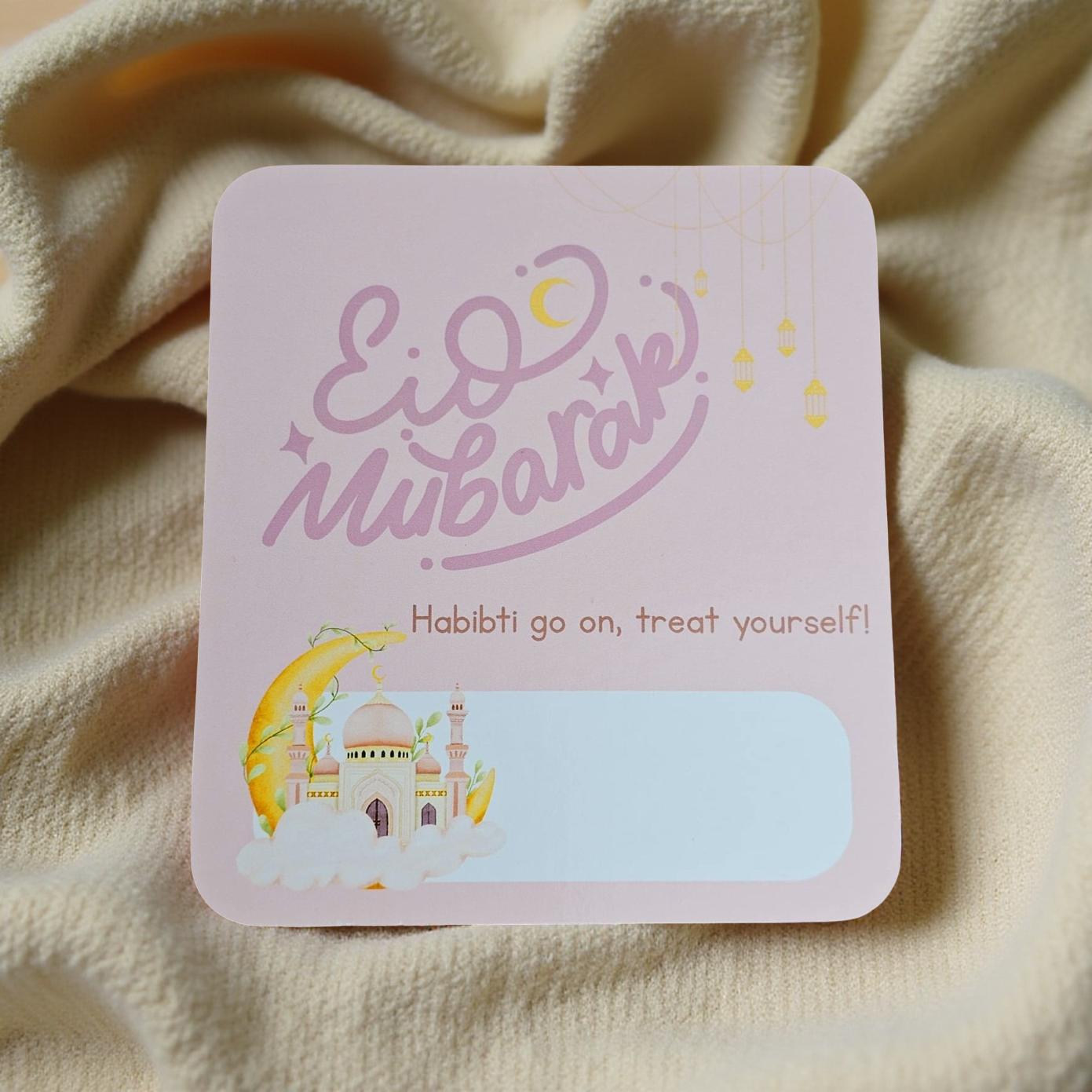 Pink Masjid Eid money cards