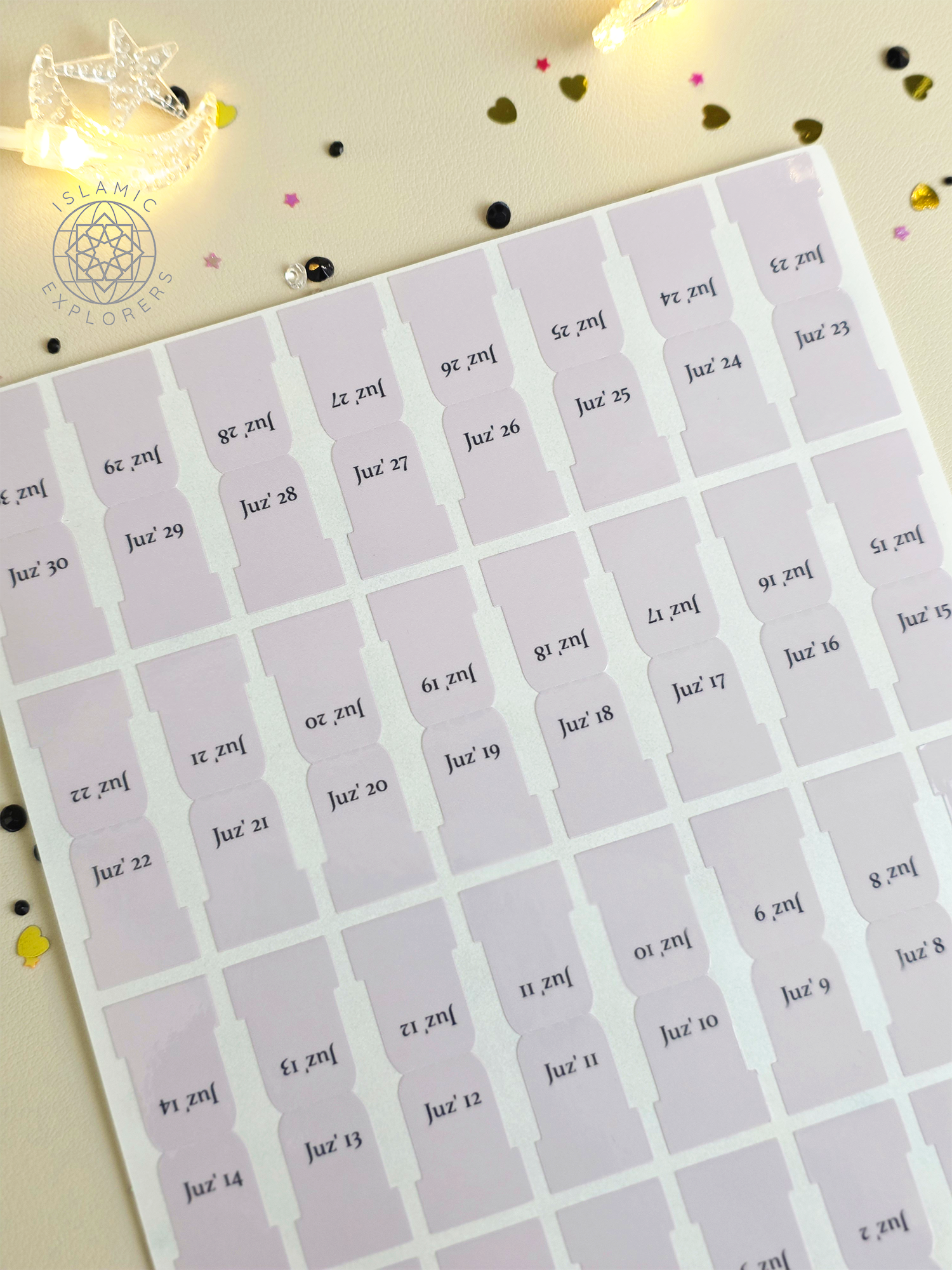 The Quran Companion Tabs Bundle - Premium Handmade Qur’an Page Markers (Includes Juz Tabs + Free Duʿaʾ Bookmark) - Warm Earth