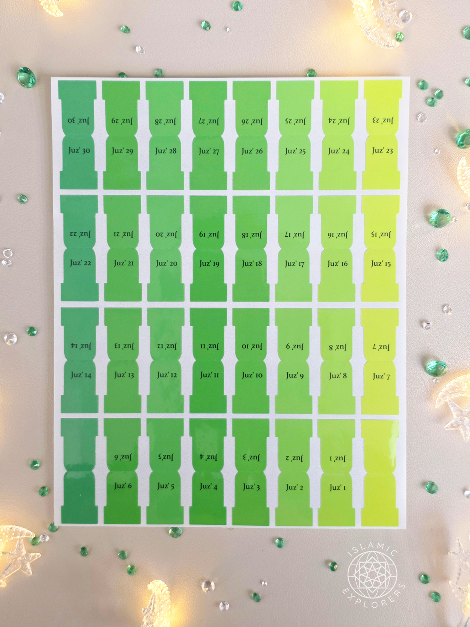 Juz Tabs – Premium Handmade Qur’an Page Markers  - Garden Fresh