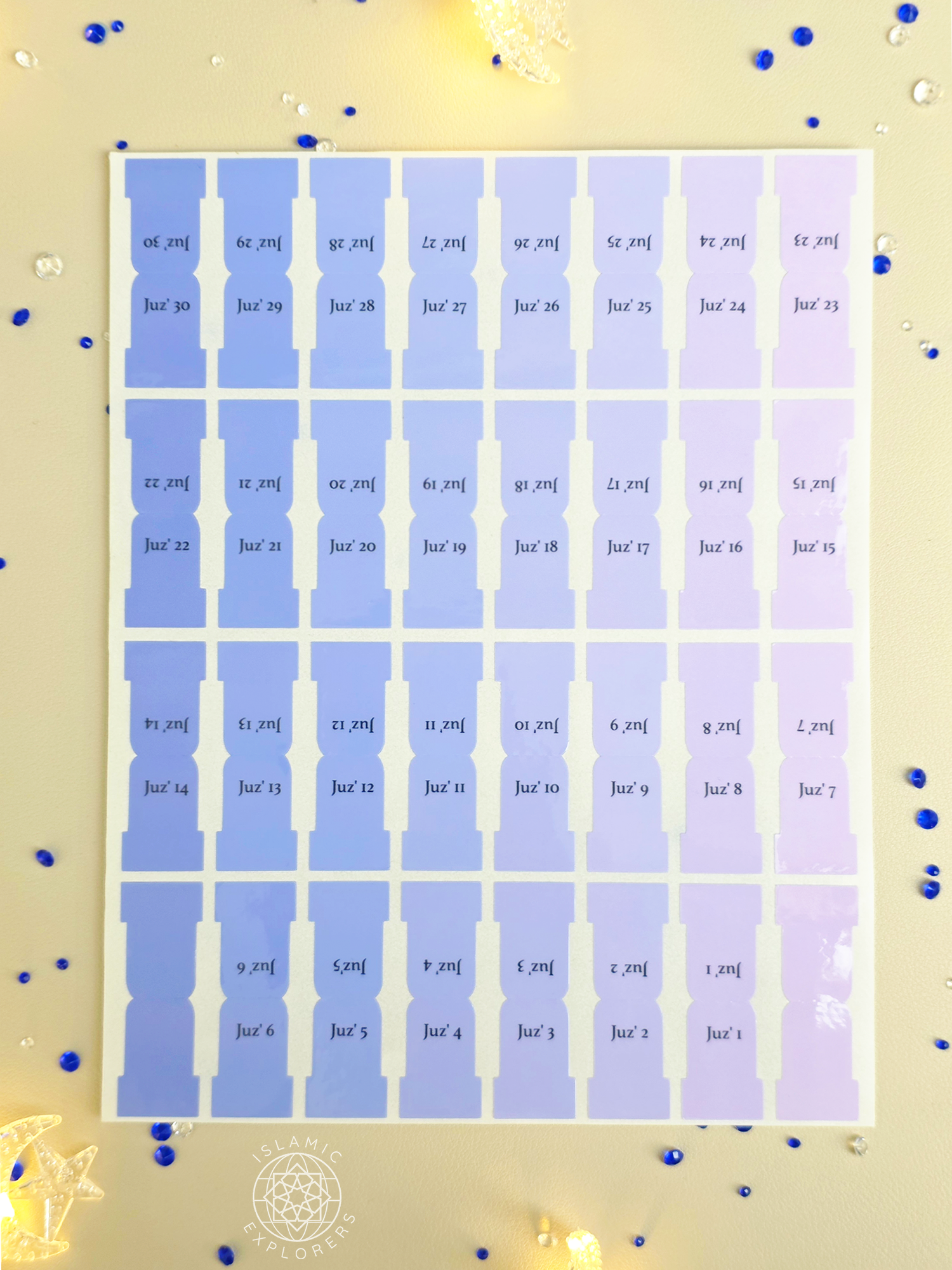 Juz Tabs – Premium Handmade Qur’an Page Markers  - Lavender Dream