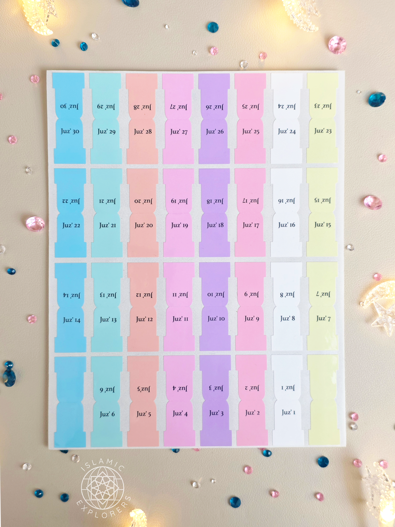 Juz Tabs – Premium Handmade Qur’an Page Markers - Sorbet