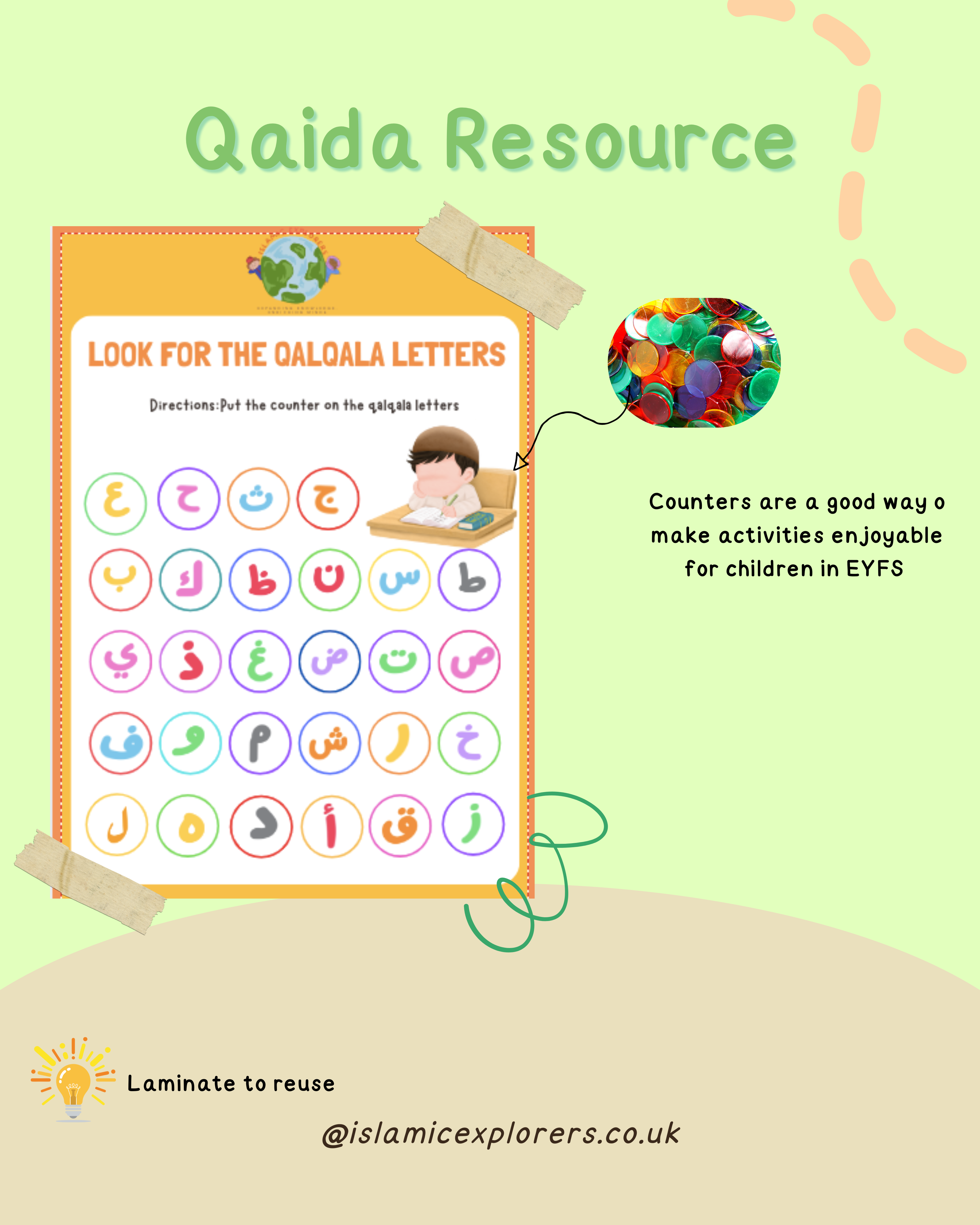 Look for the Qalqalah letters - Qaaida resource