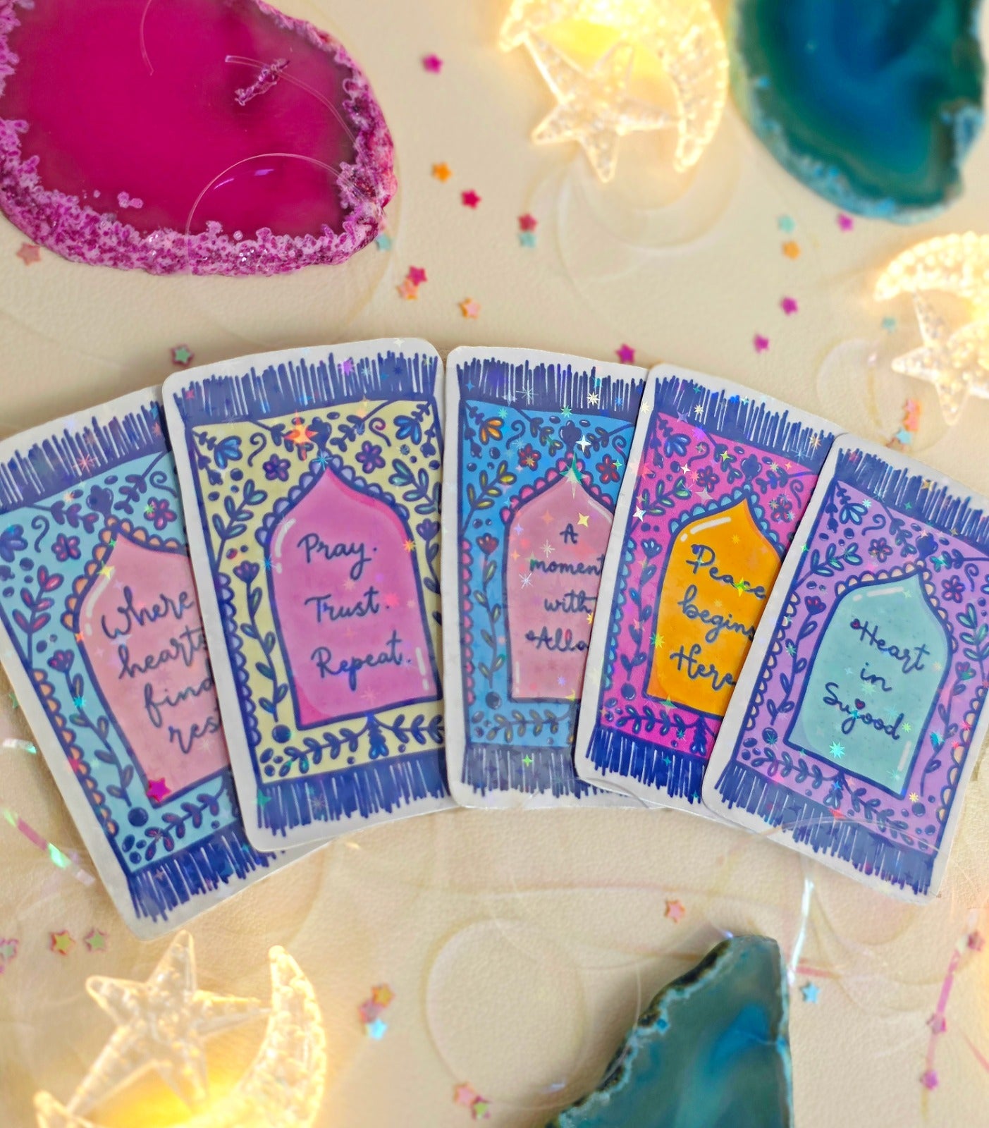 Whispers of Faith | Individual Prayer mat stickers (5 Pack)