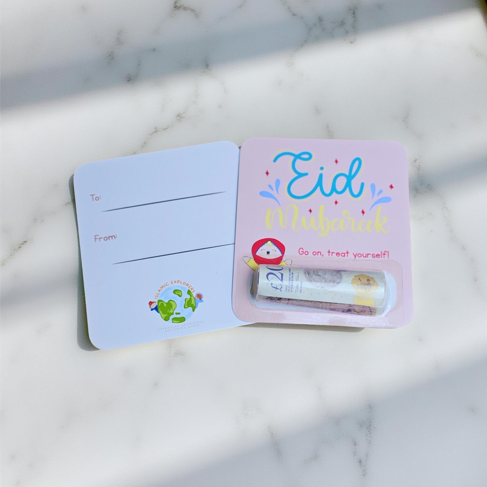 Mini Muslimah Kawaii Eid money cards